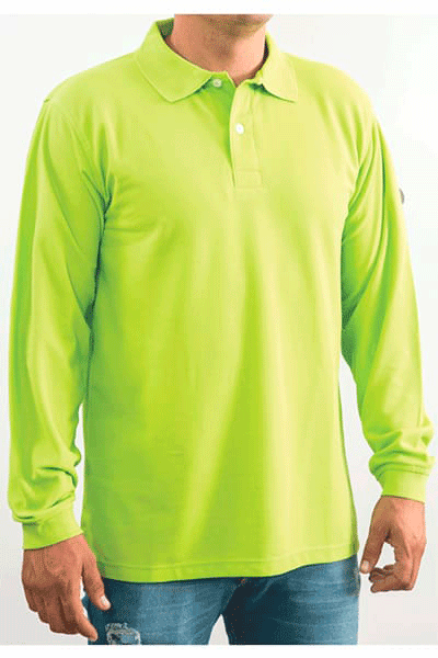 Camibuso tipo polo verde limón de dotación