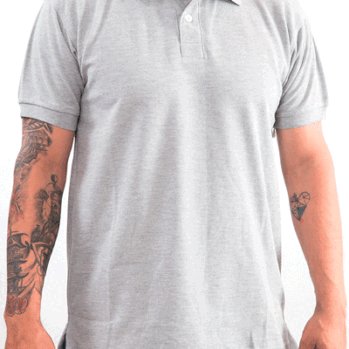 CAMISETA POLO GRIS CLARO