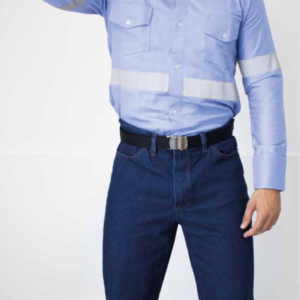 CAMISA DE DRILL CON REFLECTIVOS