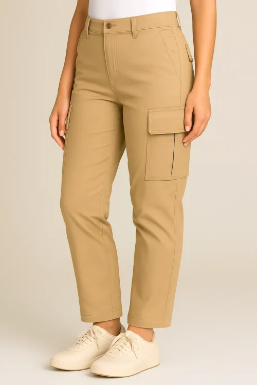 PANTALON CARGO BEIGE DAMA