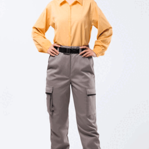 pantalón cargo gris mujer