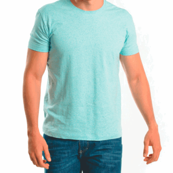 CAMISETA CUELLO REDONDO AZUL CLARO