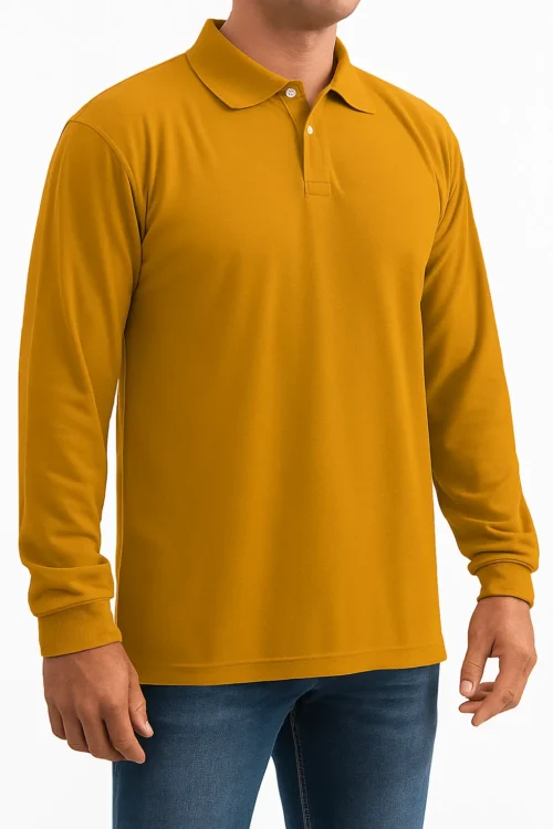 CAMIBUSO TIPO POLO MOSTAZA