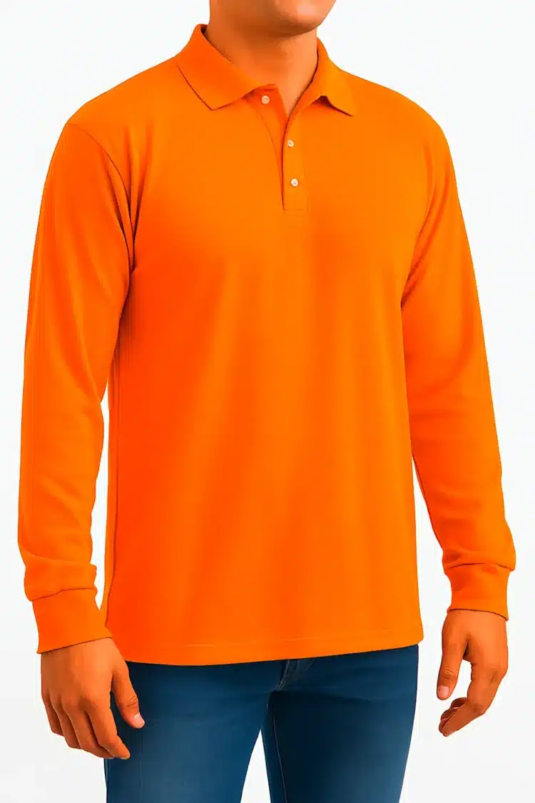 CAMIBUSO TIPO POLO NARANJA VIVO