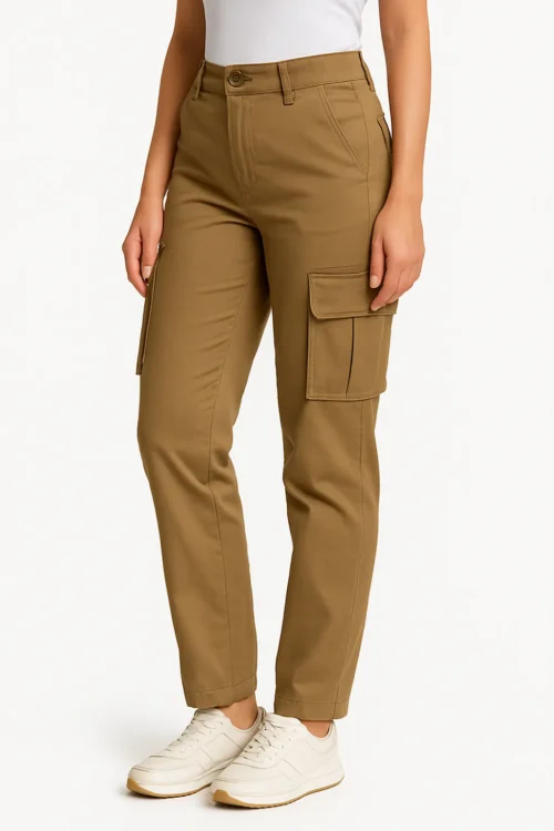 PANTALON CARGO CAQUI DAMA