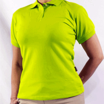 CAMISETA POLO VERDE LIMON DAMA