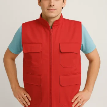 CHALECO 4 BOLSILLOS ROJO