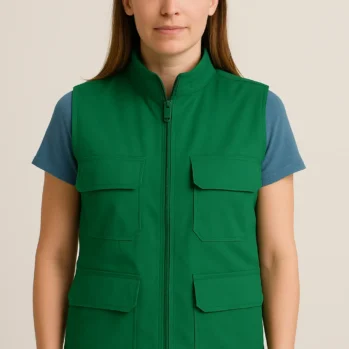 CHALECO DAMA 4 BOLSILLOS VERDE