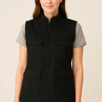 CHALECO 4 BOLSILLOS NEGRO DAMA