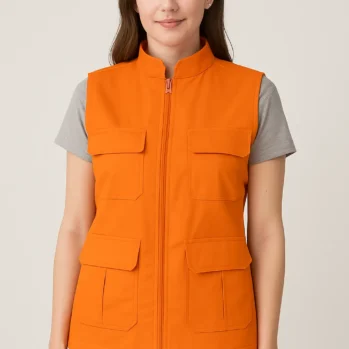 CHALECO NARANJA 4 BOLSILLOS DAMA